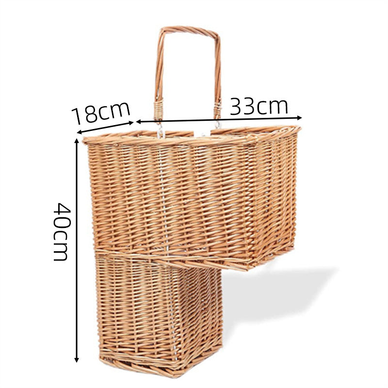 Rustic Basket with Practical Carrying Handle | Kelmera