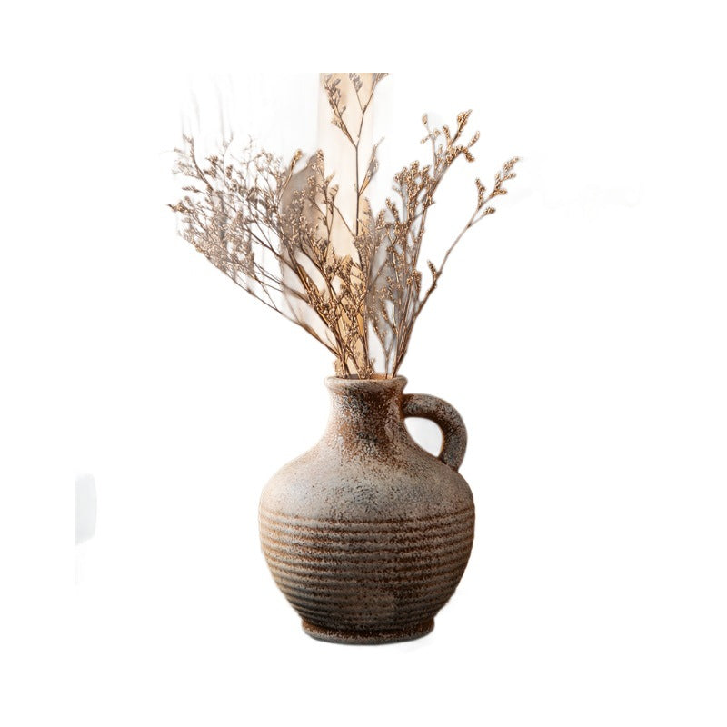Rustic Ceramic Vase with Handles | Kelmera