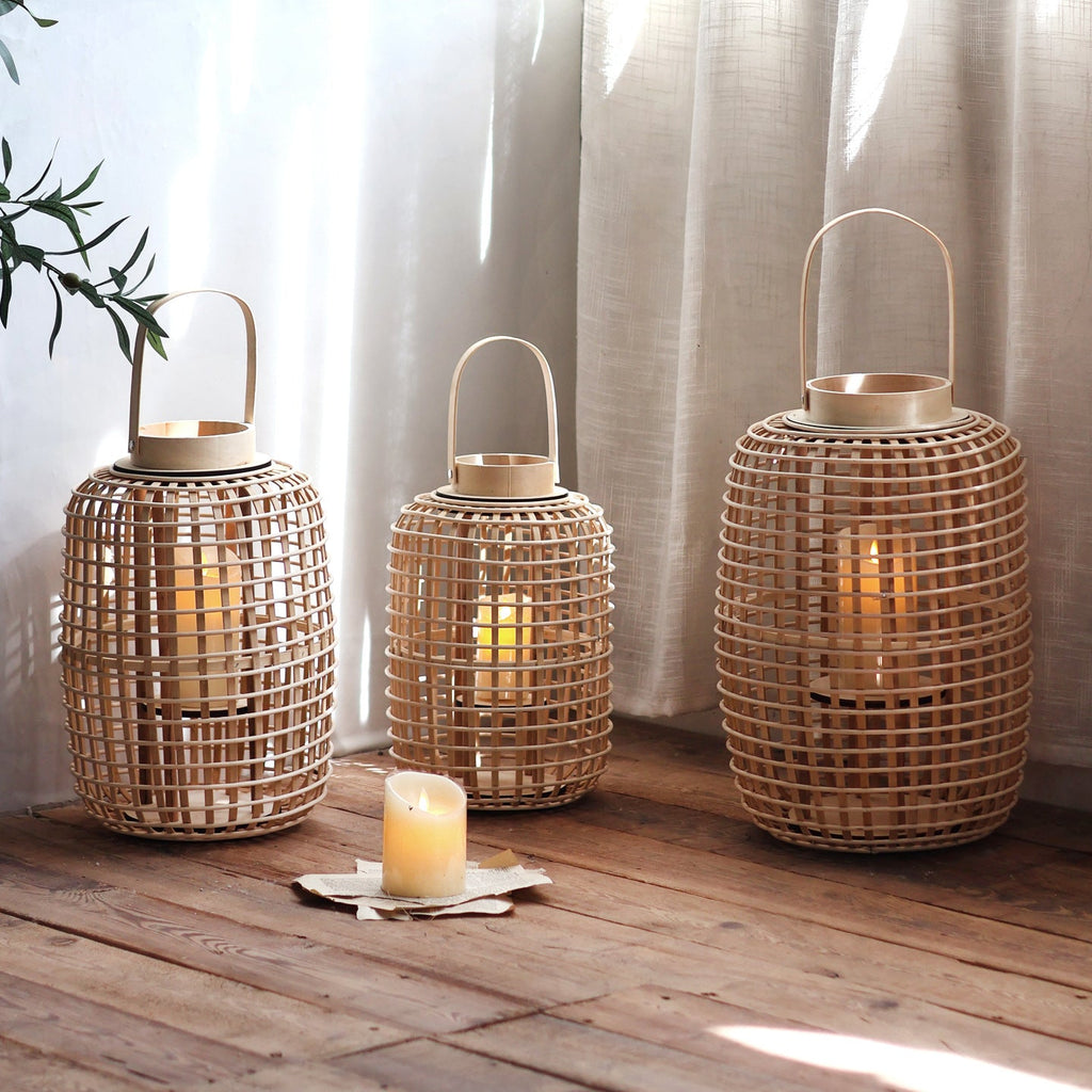 Rustic Lantern made of Woven Material | Kelmera