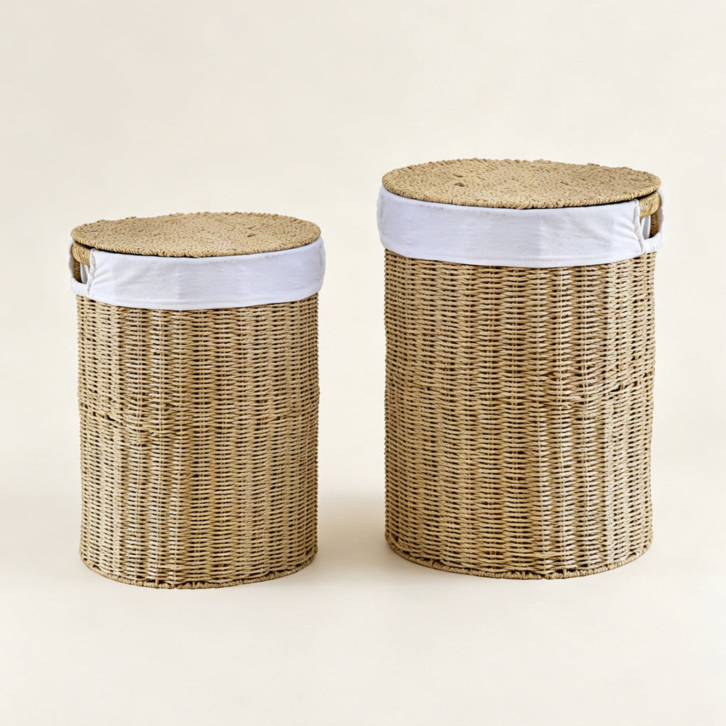 Rustic Laundry Basket made of Woven Material | Kelmera