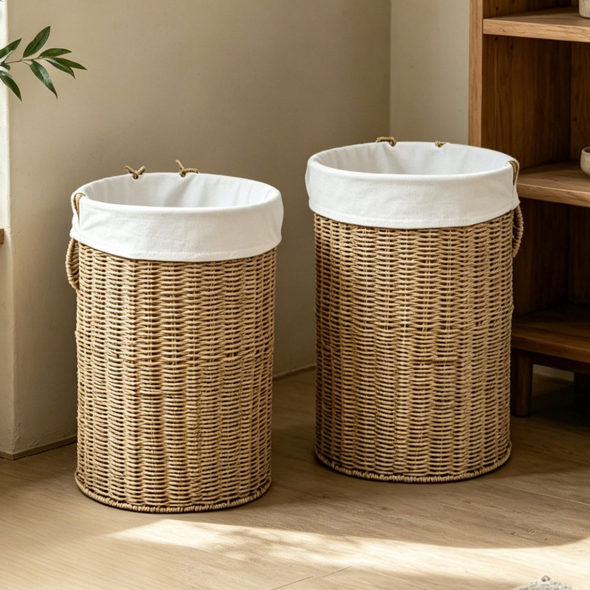 Rustic Laundry Basket made of Woven Material | Kelmera
