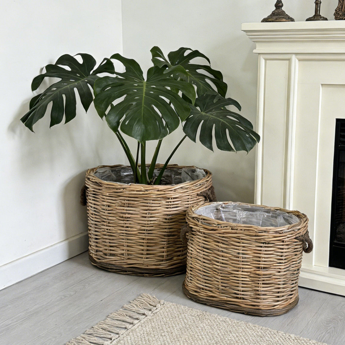 Rustic Laundry Basket with Decorative Handles | Kelmera