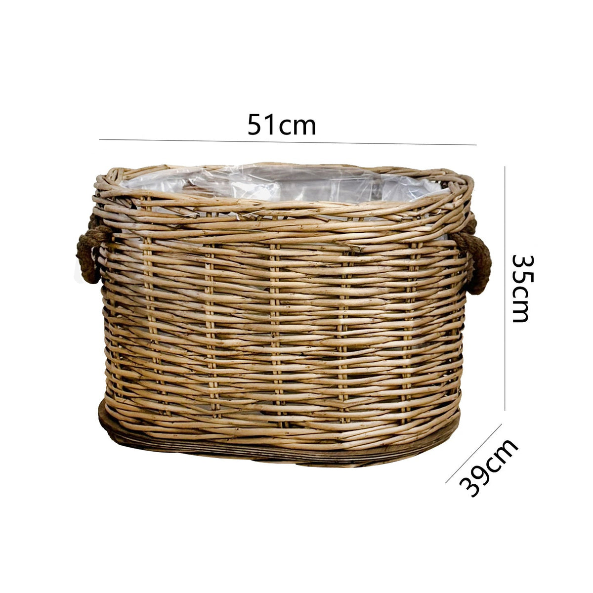 Rustic Laundry Basket with Decorative Handles | Kelmera