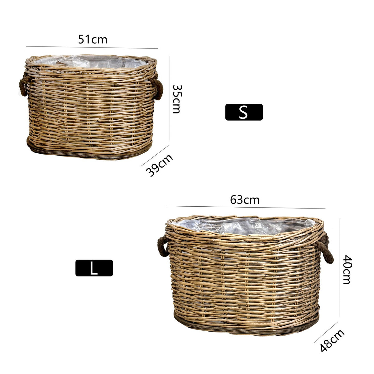 Rustic Laundry Basket with Decorative Handles | Kelmera