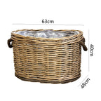 Rustic Laundry Basket with Decorative Handles | Kelmera