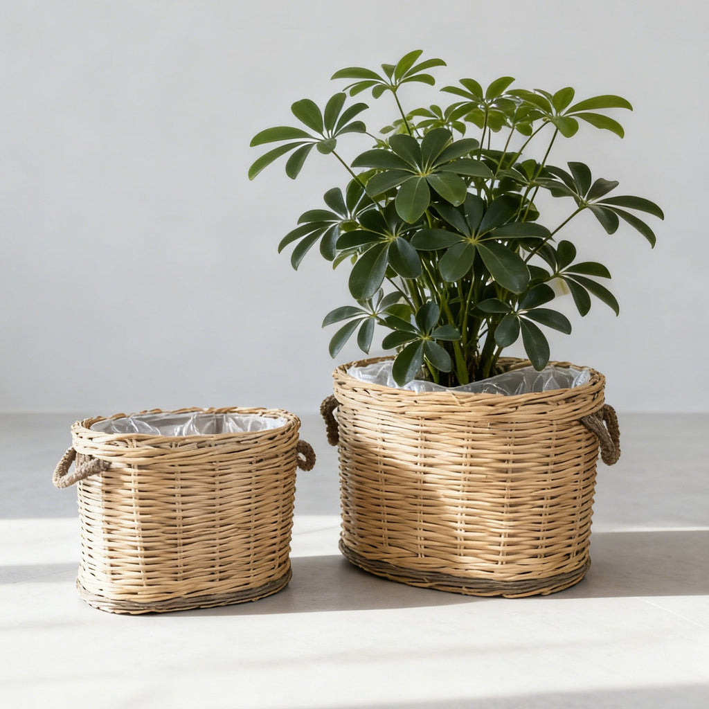 Rustic Laundry Basket with Decorative Handles | Kelmera