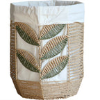 Rustic Laundry Basket with Floral Pattern | Kelmera
