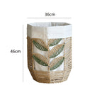 Rustic Laundry Basket with Floral Pattern | Kelmera