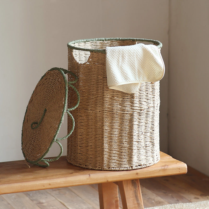 Rustic Laundry Basket with Lid | Kelmera