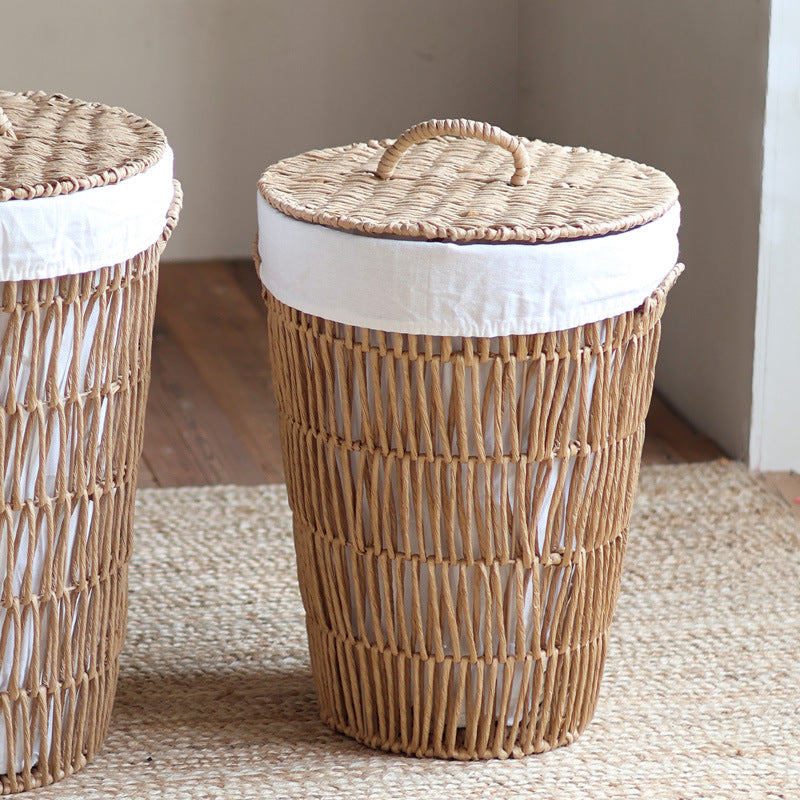 Rustic Laundry Basket with Lid Lidded Handcrafted | Kelmera