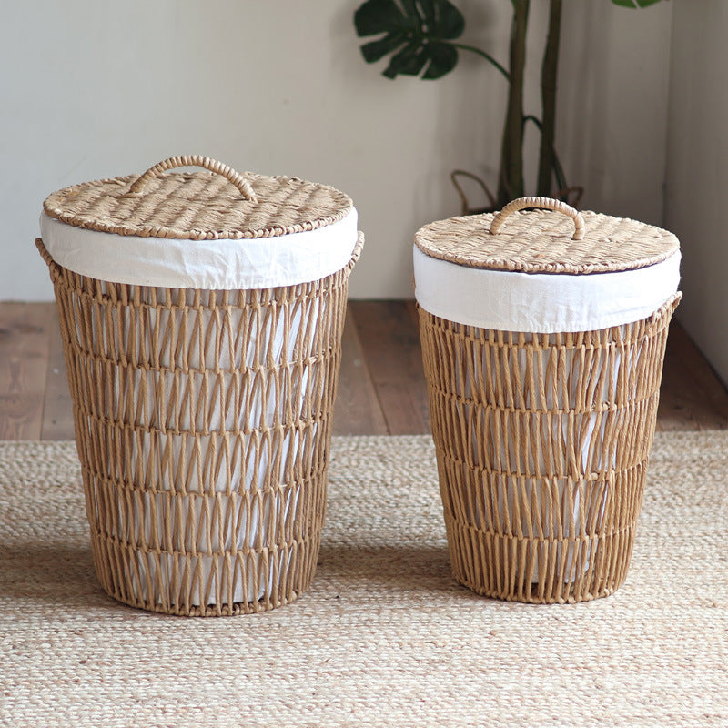 Rustic Laundry Basket with Lid Lidded Handcrafted | Kelmera