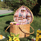 Rustic Picnic Basket with Dish Set | Kelmera