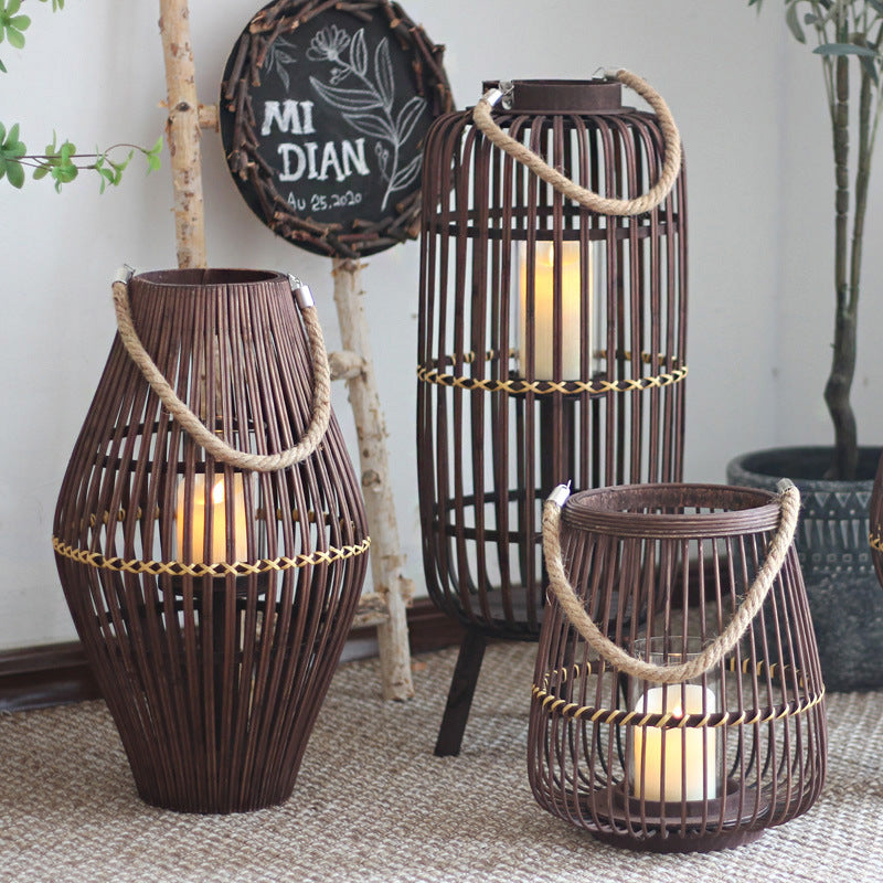 Rustic Rattan Lantern | Kelmera