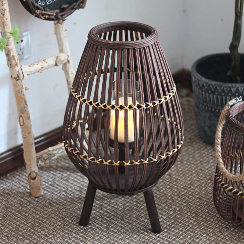 Rustic Rattan Lantern | Kelmera