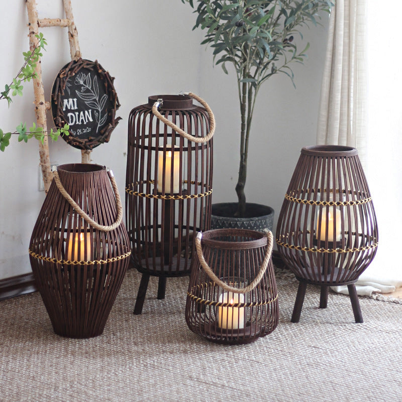 Rustic Rattan Lantern | Kelmera