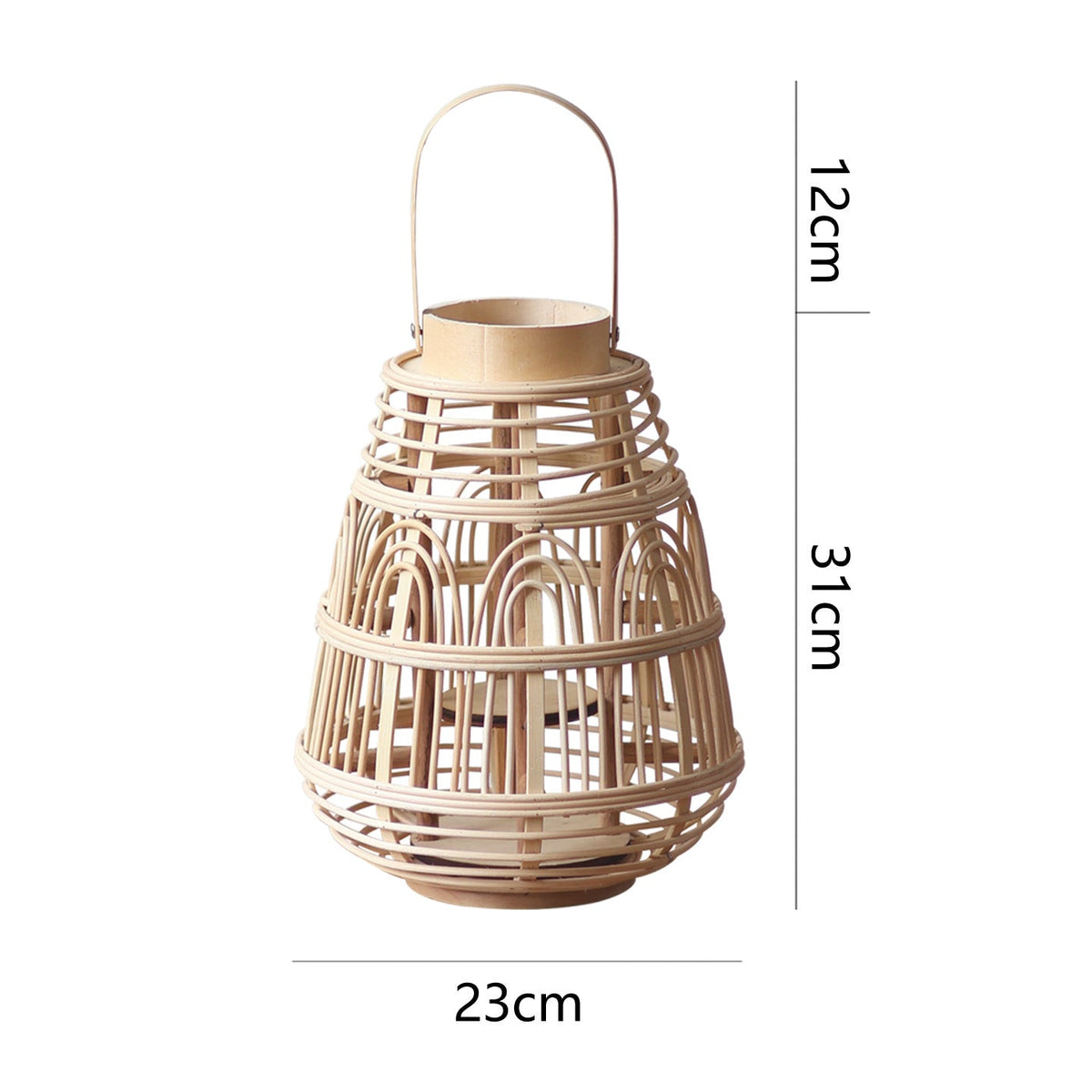 Rustic Rattan Lantern Large | Kelmera
