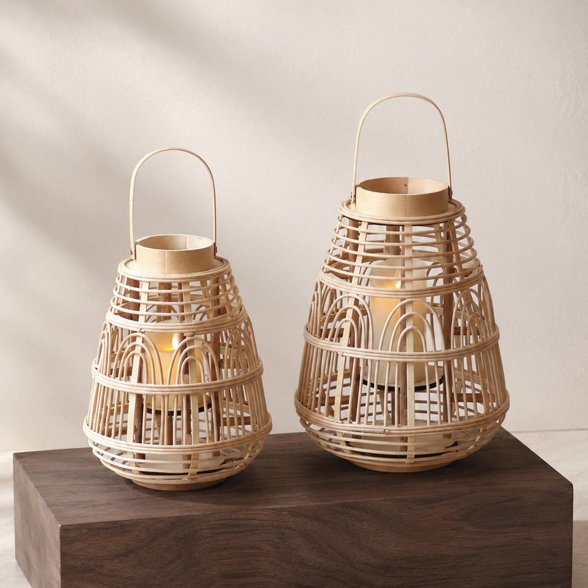 Rustic Rattan Lantern Large | Kelmera