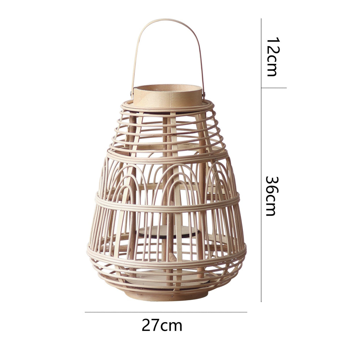 Rustic Rattan Lantern Large | Kelmera