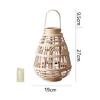 Rustic Rattan Lantern Large | Kelmera