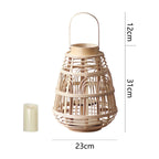 Rustic Rattan Lantern Large | Kelmera