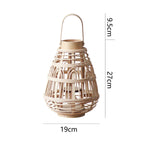 Rustic Rattan Lantern Large | Kelmera