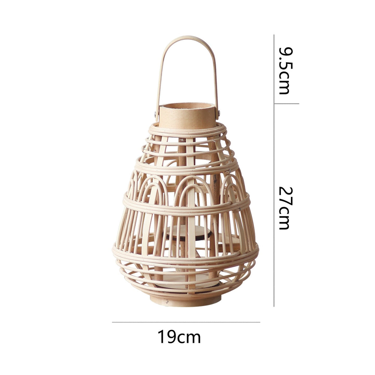 Rustic Rattan Lantern Large | Kelmera