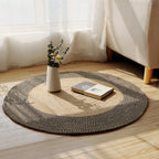 Rustic Round Rug with Fringes | Kelmera