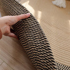Rustic Round Rug with Fringes | Kelmera