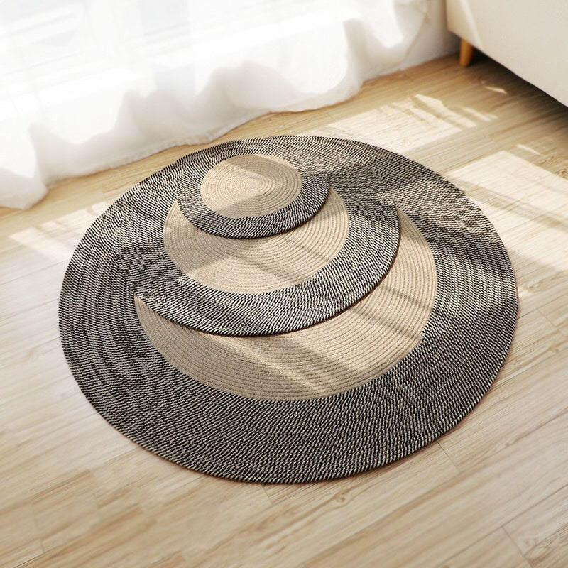 Rustic Round Rug with Fringes | Kelmera