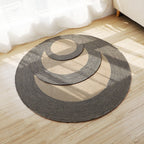 Rustic Round Rug with Fringes | Kelmera