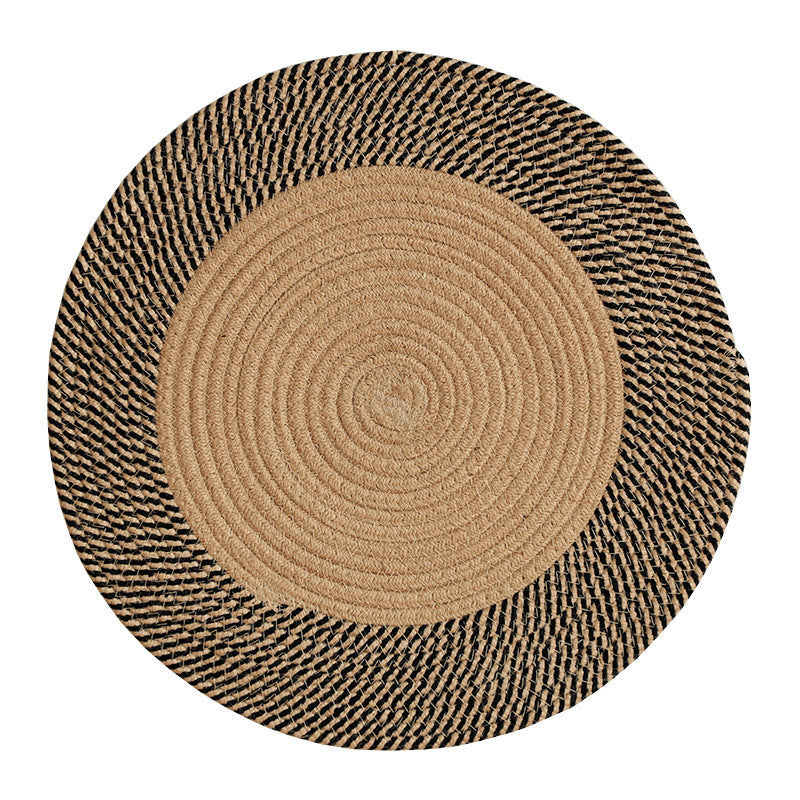 Rustic Round Rug with Fringes | Kelmera
