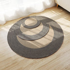 Rustic Round Rug with Fringes | Kelmera