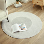 Rustic Round Rug with Fringes | Kelmera
