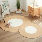 Rustic Round Rug with Fringes | Kelmera