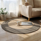 Rustic Round Rug with Fringes | Kelmera