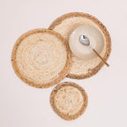 Rustic Round Weaving Coaster | Kelmera