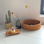 Rustic Serving Basket with Floral Details | Kelmera