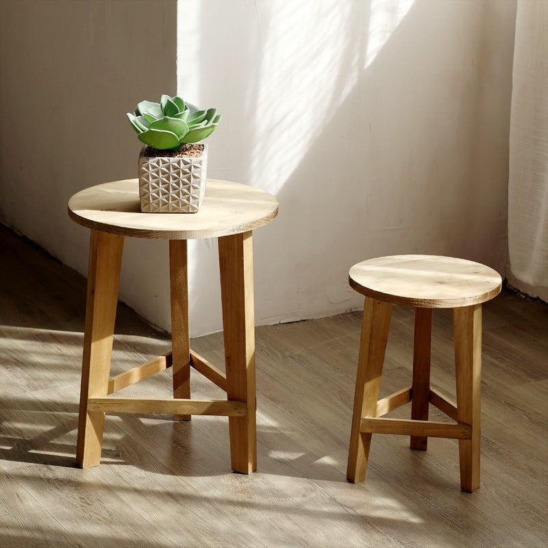 Rustic Side Table made of Solid Wood | Kelmera