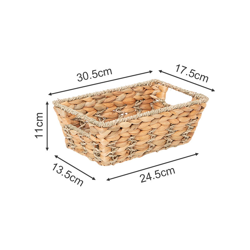 Rustic Storage Basket made of Woven Natural Material Green Beige | Kelmera