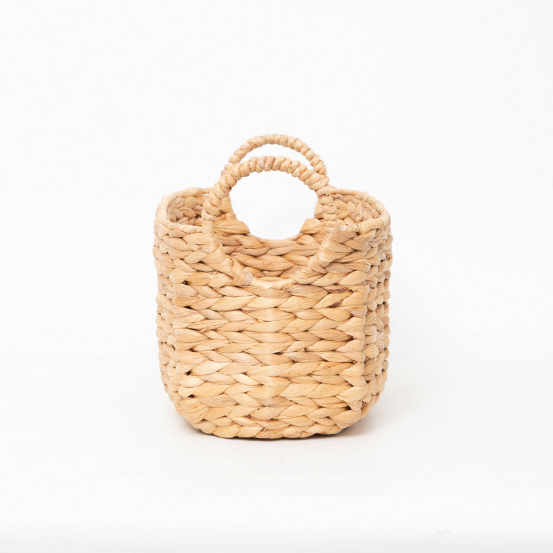 Rustic Storage Basket made of Woven Natural Material Green Beige | Kelmera