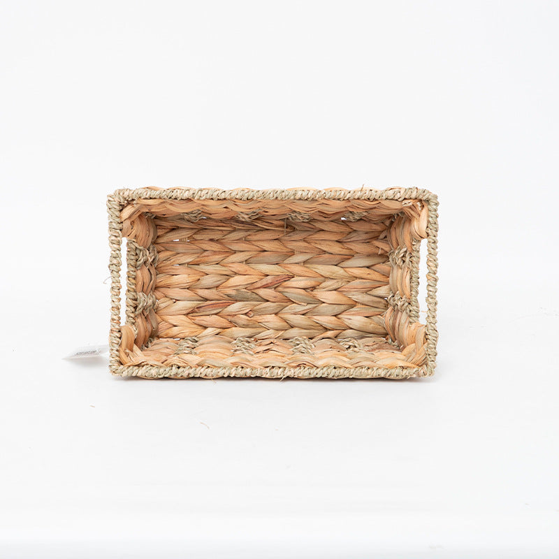 Rustic Storage Basket made of Woven Natural Material Green Beige | Kelmera