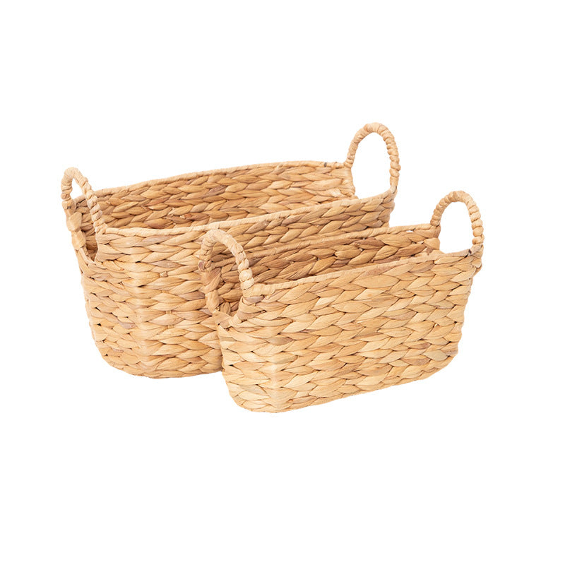 Rustic Storage Basket made of Woven Natural Material Green Beige | Kelmera