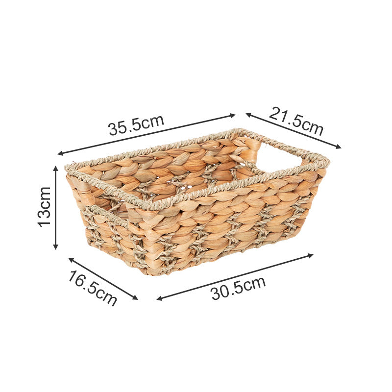 Rustic Storage Basket made of Woven Natural Material Green Beige | Kelmera