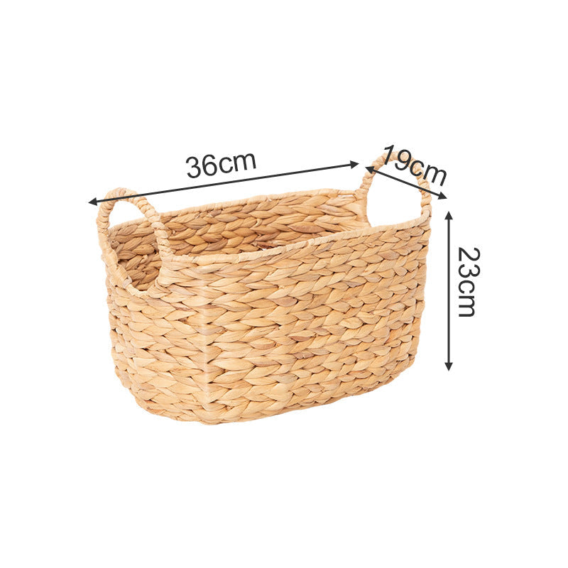 Rustic Storage Basket made of Woven Natural Material Green Beige | Kelmera