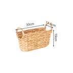 Rustic Storage Basket made of Woven Natural Material Green Beige | Kelmera