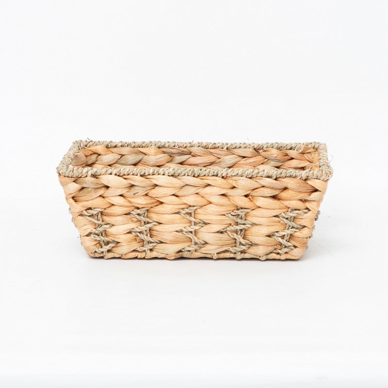 Rustic Storage Basket made of Woven Natural Material Green Beige | Kelmera