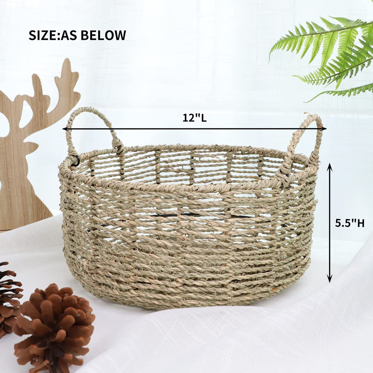 Rustic Storage Basket Soft Textile Handwoven | Kelmera