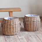 Rustic Storage Basket with Hemp Handles | Kelmera