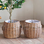 Rustic Storage Basket with Hemp Handles | Kelmera