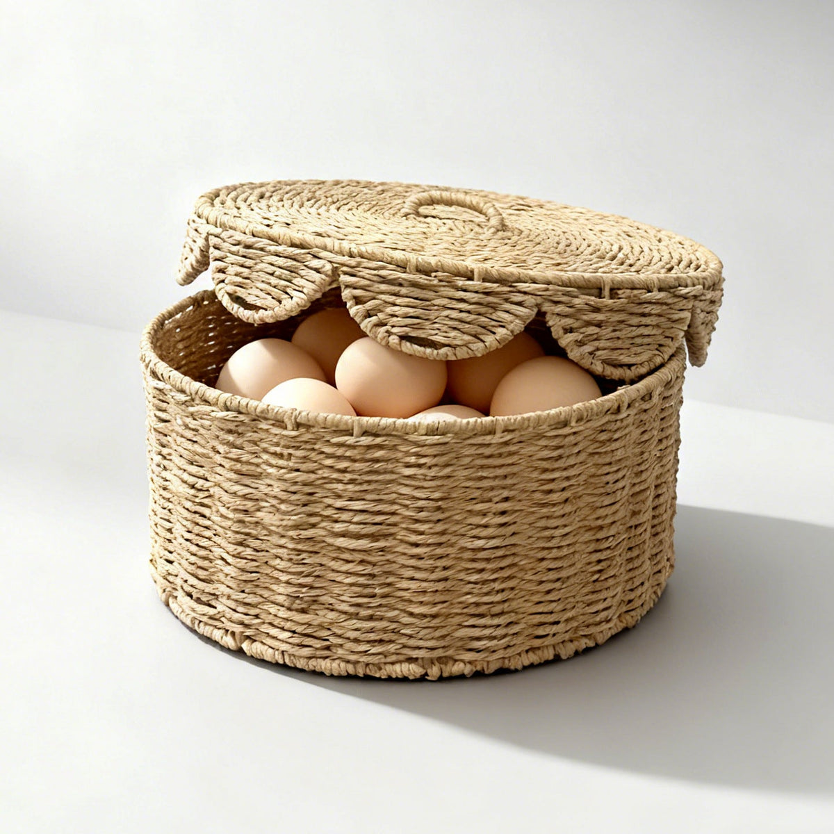 Rustic Storage Basket with Lid | Kelmera
